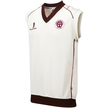 Croxton Kerrial CC Curve Sleeveless Sweater Maroon Trim