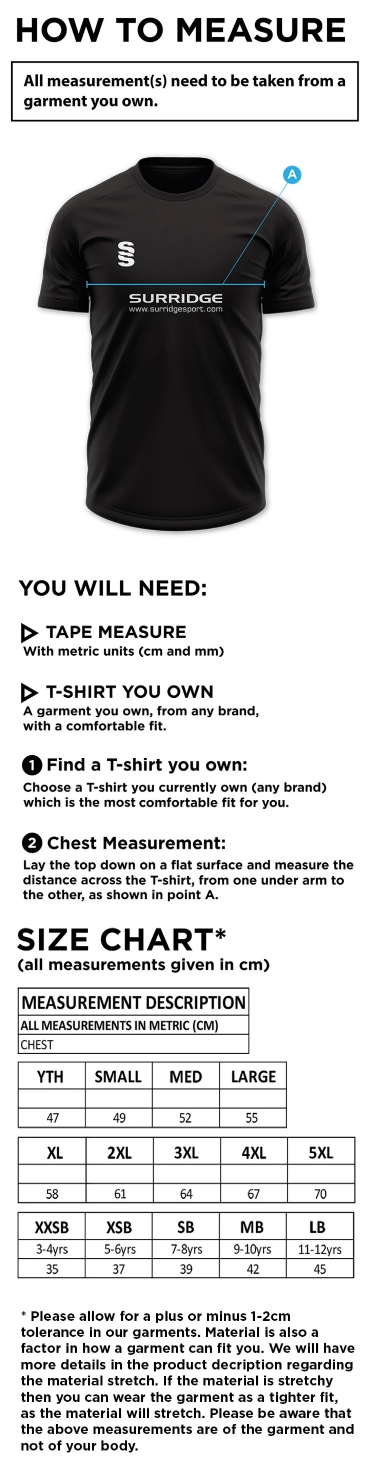 Croxton Kerrial CC Dual Games Shirt : Maroon - Size Guide